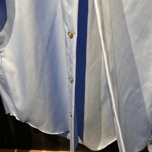 CK Calvin Klein light blue button down size 16 slim fit no iron. Gorgeous NWOT - Picture 4 of 6